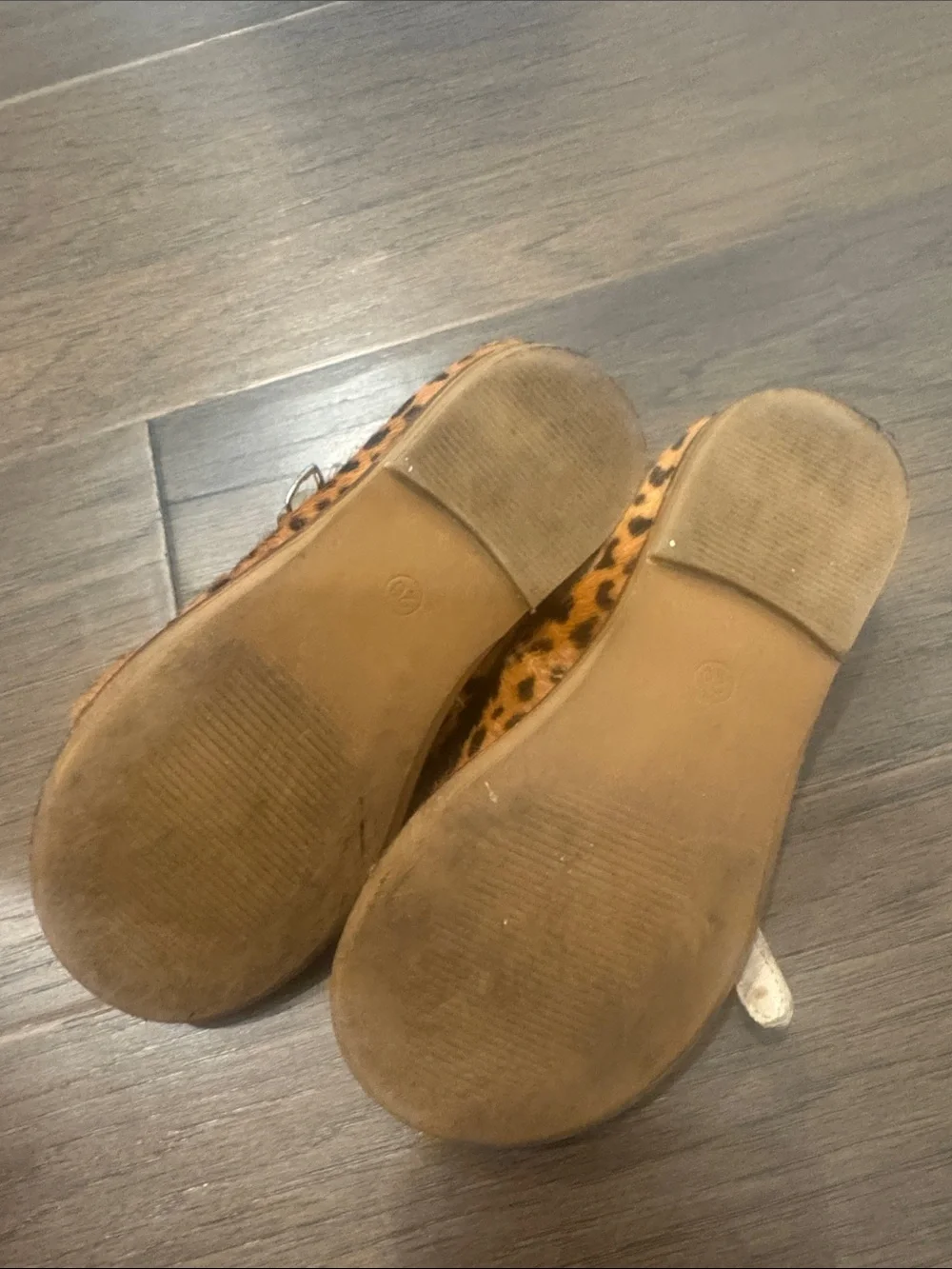 Mini Boden Leopard-Print Mary Jane Shoes in Tan and Black